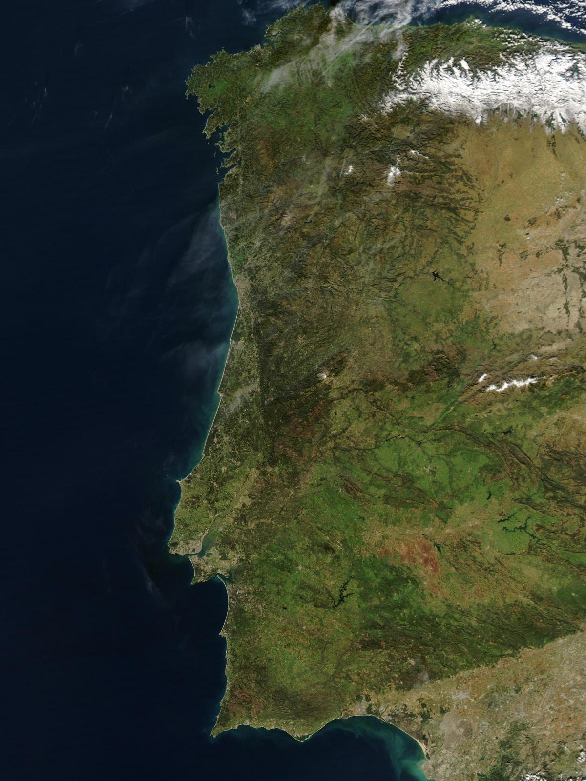 Carte du ciel du Portugal