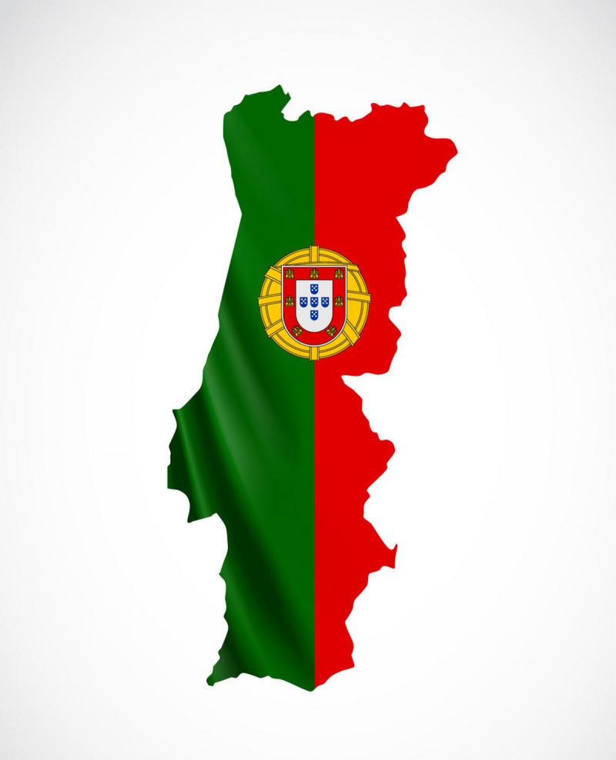Carte du drapeau portugais